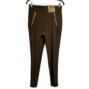 NWT Just be Small Black Ponte Pants Knit Stretchy Comfy Office Work Whimsygoth